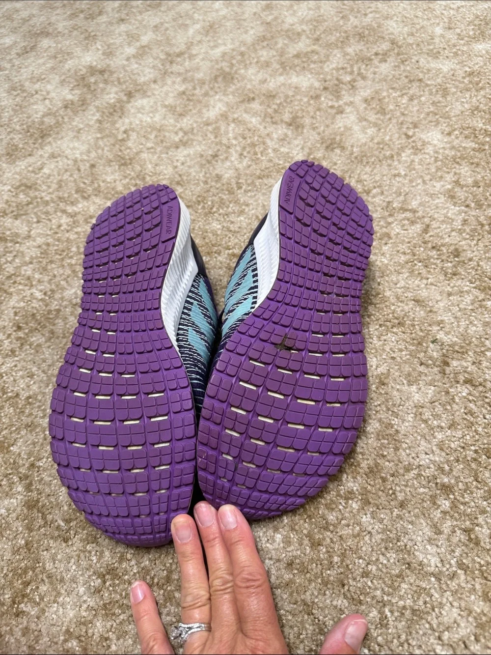 adidas Women's Purple Running Shoes with Mint Accents